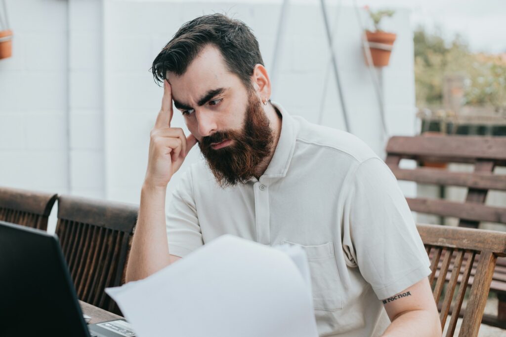 stressed man